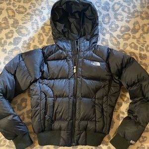 North Face 550 Goose Down Parka with faux fur hood